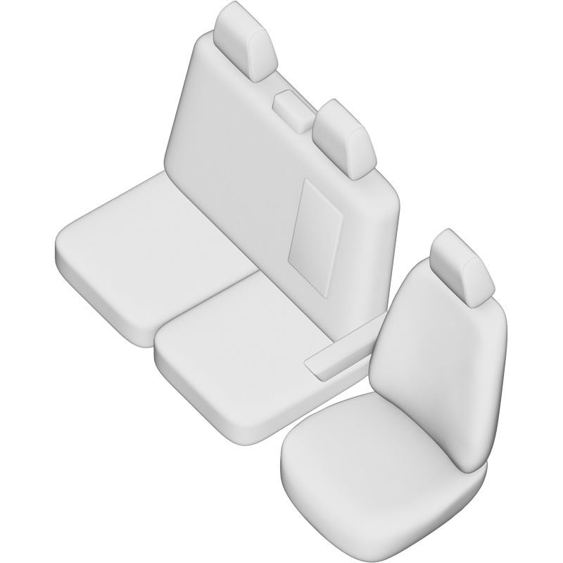 Original Design Stoffen Stoelhoezenset 2+1  Ford Transit Custom 2012-2023 (met armsteun in bank)