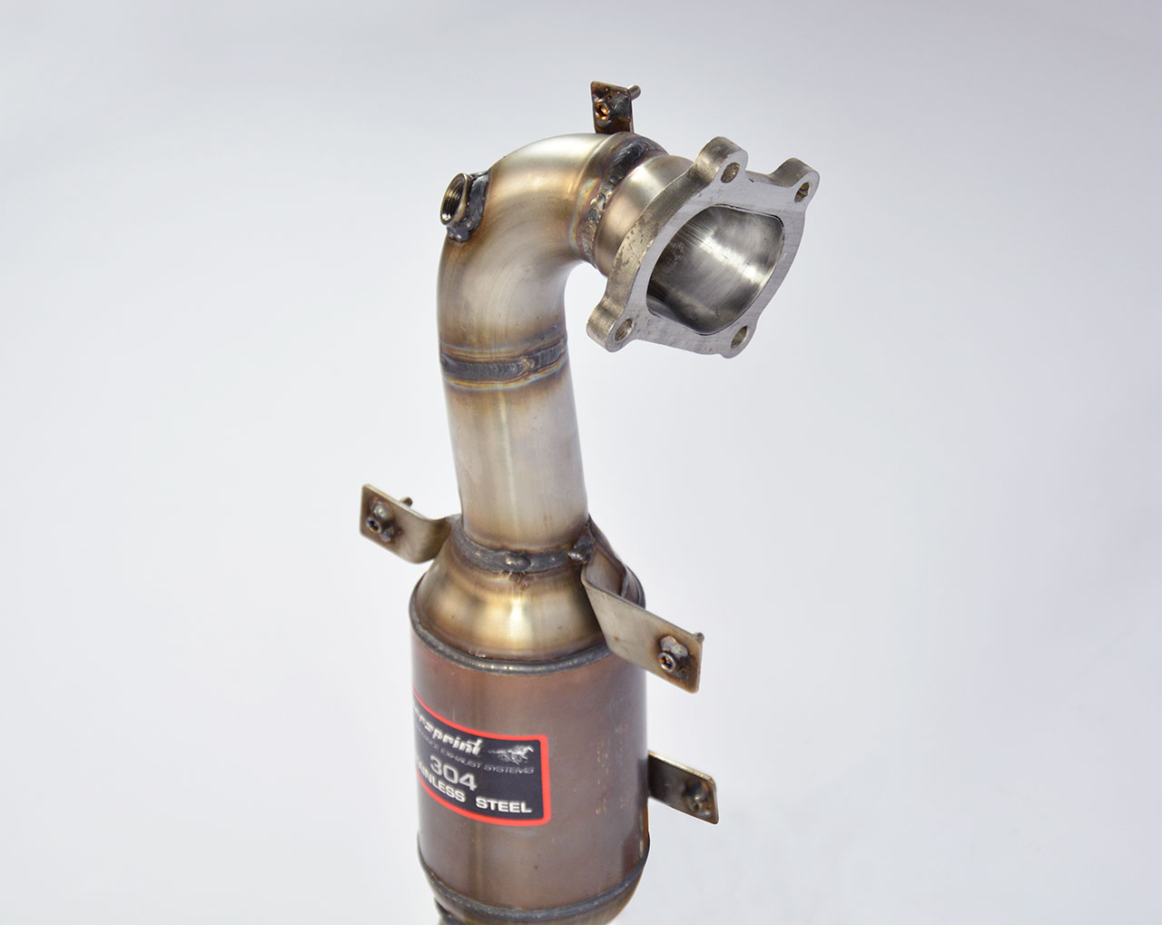 595 ABARTH 1.4T "Pista" (160 Hp) (Ø65 with valve) 2016 Turbo downpipe kit + Metallic catalytic conve