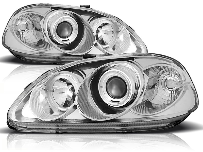 Koplampen Honda Civic 96-98 Angel Eyes chroom