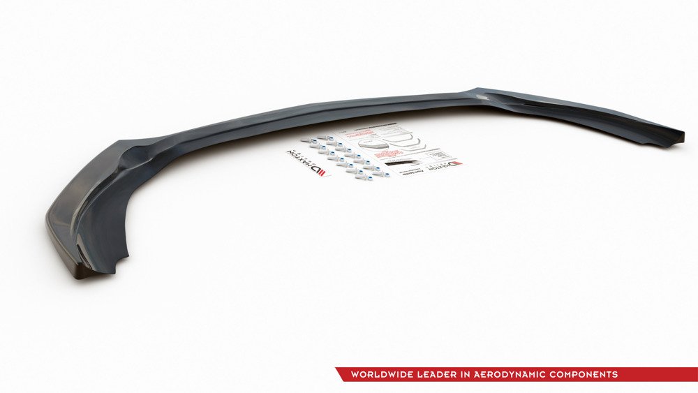 VoorSpoiler passend voor Mercedes A Klasse W177 A35 AMG Glans Zwart V2