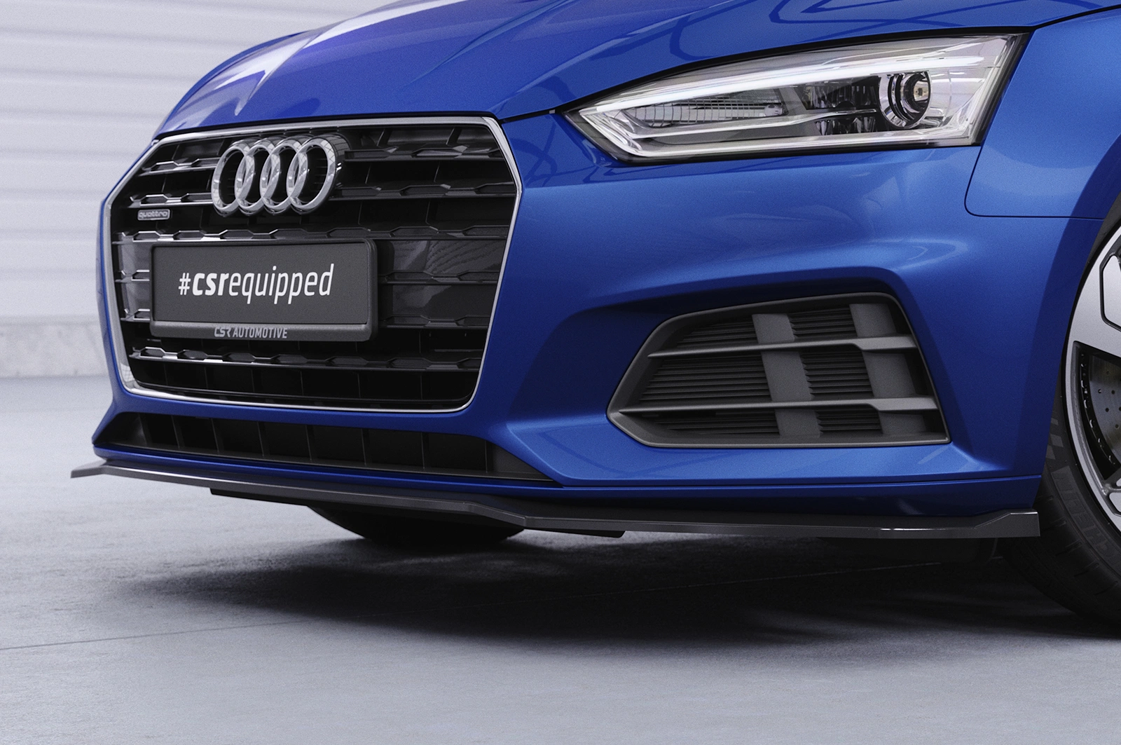 Voorspoiler passend voor Audi A5 (F5) Glans Zwart – CSR Automotive 