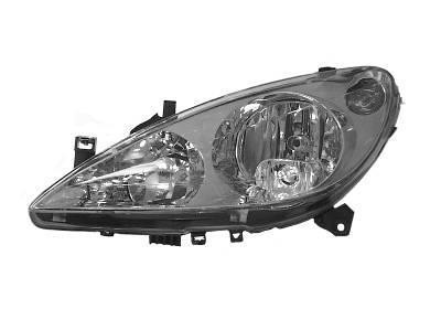 koplamp, H1+H7+H1, elektr verstelb, incl stelmotor, links Peugeo