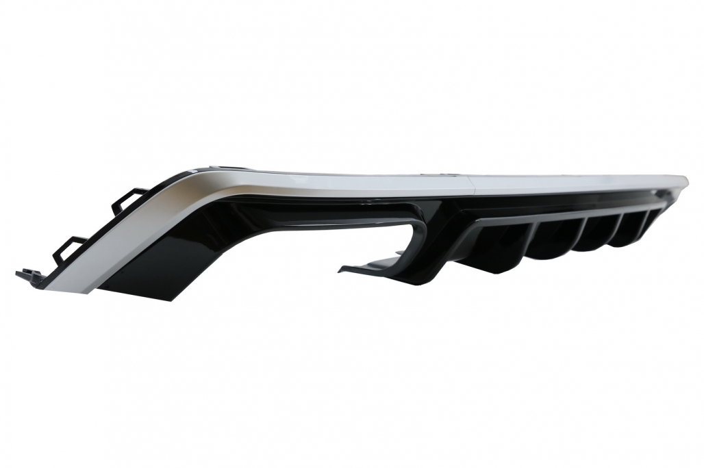 Diffuser passend voor Audi A6 S-Line C8 Zilver incl. sierstukken Chroom