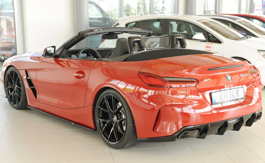 Diffuser passend voor BMW Z4 G4Z/G29 roadster Rieger glans zwart