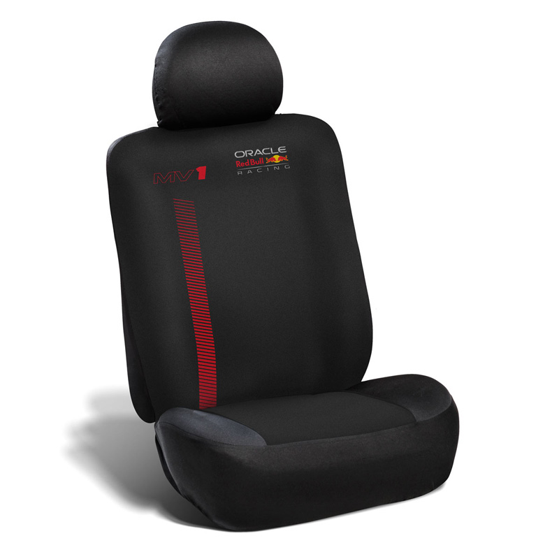 Red Bull Oracle Universele stoelhoezenset MV1 - 6-delige set - Zwart/Rood - geschikt voor Side-Airbags