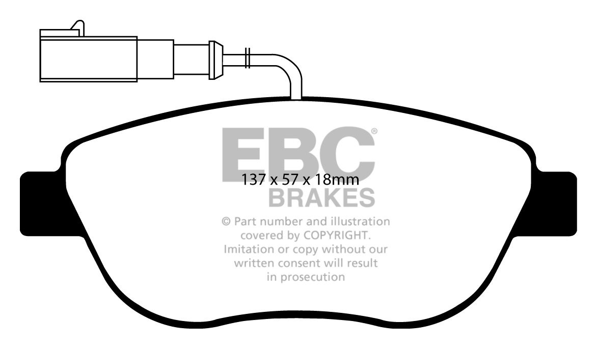 EBC Brakes FIAT Stilo Multiwagon 1.4 2003-2007 Remblokken voorzi
