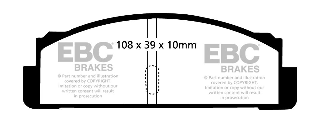 EBC Brakes FSO Polonez 1.6 94-2002 Remblokken achterzijde