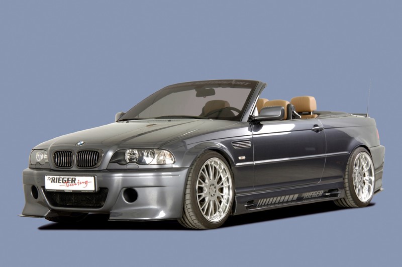 Zijskirts passend voor BMW E46 alle modellen ook M3 met 2 schacht en 2 uitsne