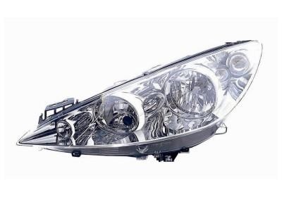 koplamp, H7+H1, elektr verstelb, incl stelmotortje, rechts Peuge