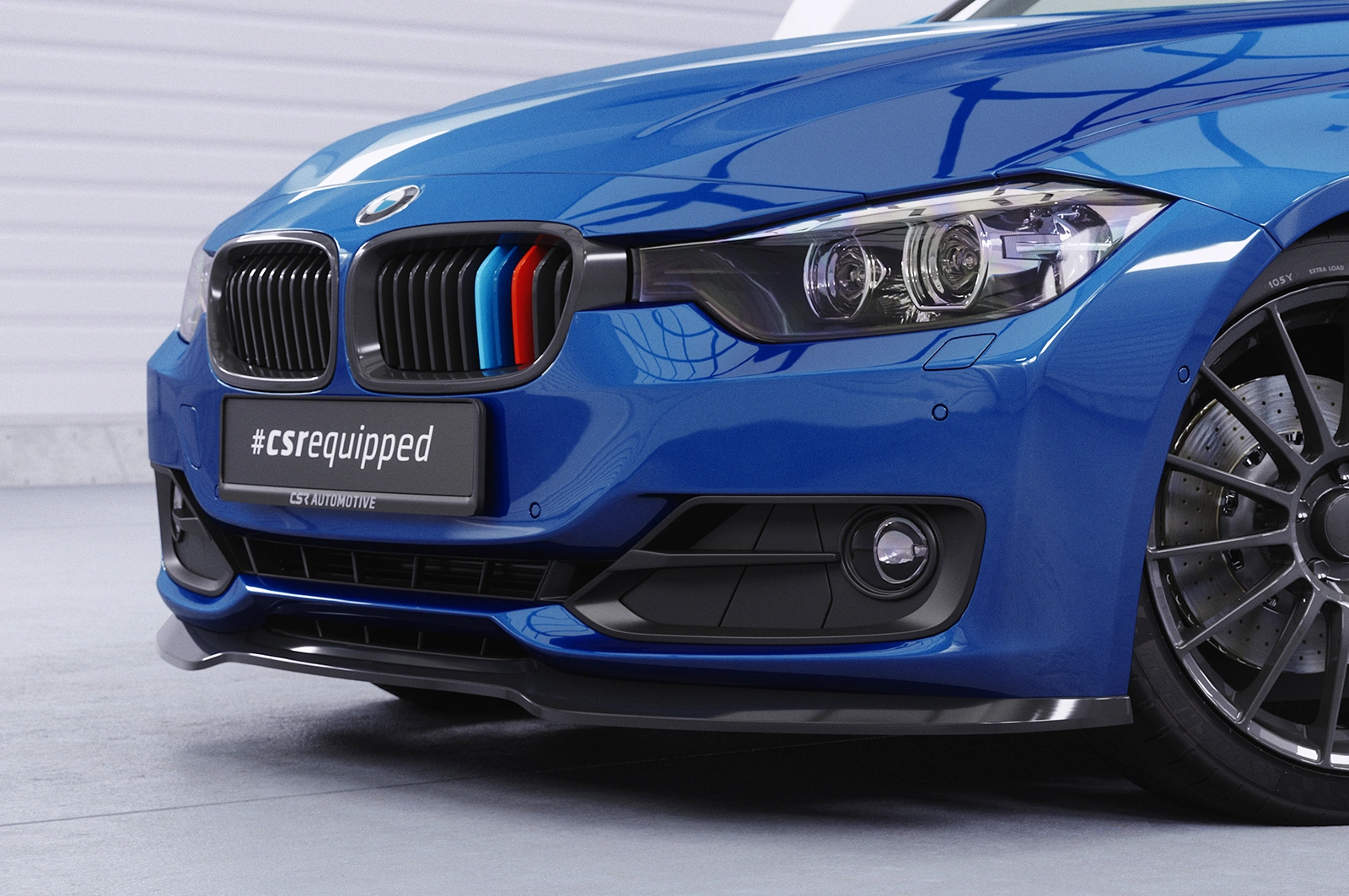 Voorspoiler passend voor BMW 3er (F30 / F31) Glans Zwart (10/2011 - 06/2015) van CSR Automotive