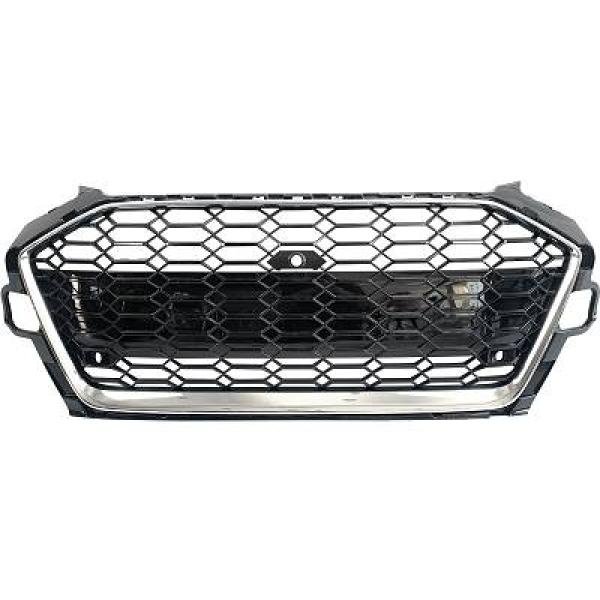 Grill passend voor Audi A4 B9 19- RS Look Zwart/Zilver