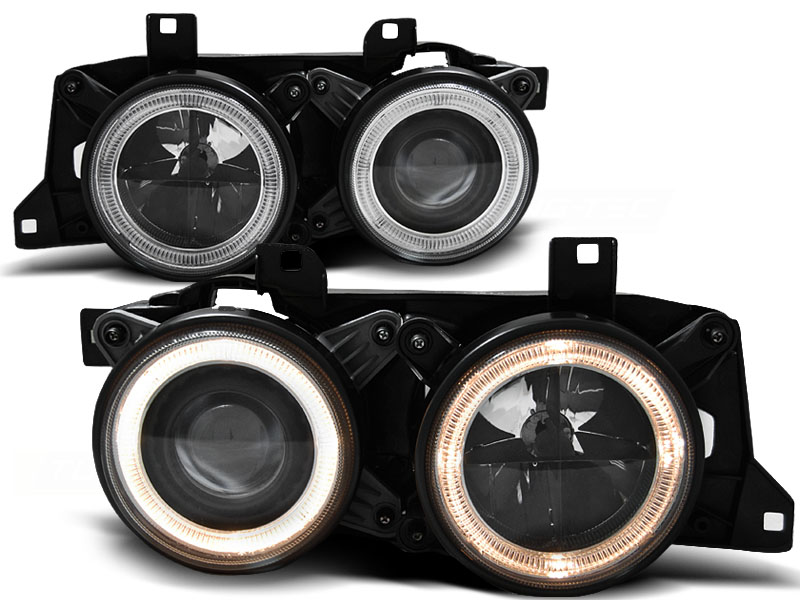 Koplampen passend voor BMW E32/E34 88-95 Zwart