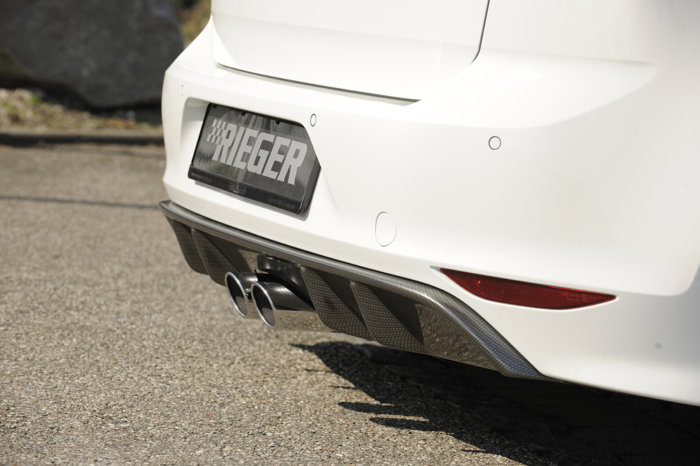 Achterbumper Diffuser Carbon-look Rieger VW Golf 7 R-line 12-17