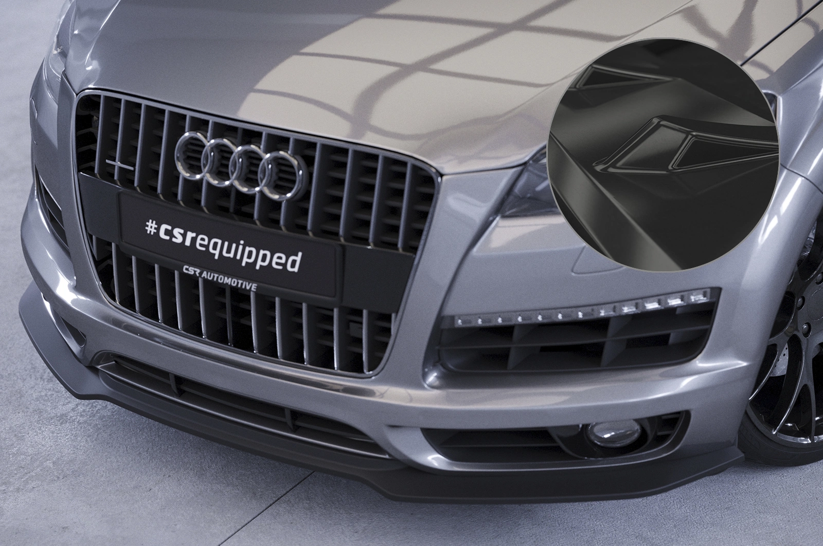 Voorspoiler passend voor Audi Q7 (4L) S-Line Glans Zwart – CSR Automotive