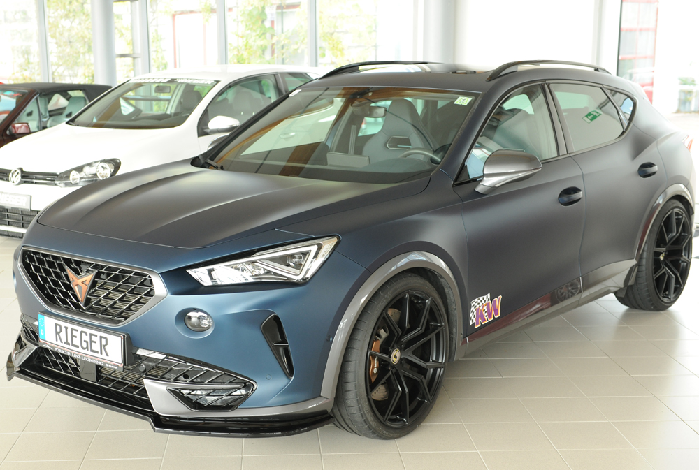 Voorspoiler passend voor Cupra Formentor Rieger Design glans zwart