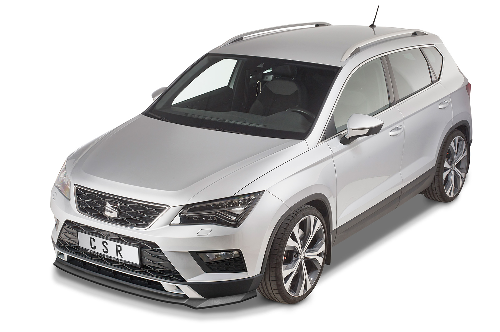 Voorspoiler passend voor Seat Ateca (Typ 5FP, KH7) CSR glans Zwart