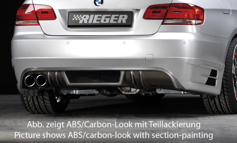 Achterbumper Diffuser passend voor BMW E92 alleen 335i duplex Coupe Rieger