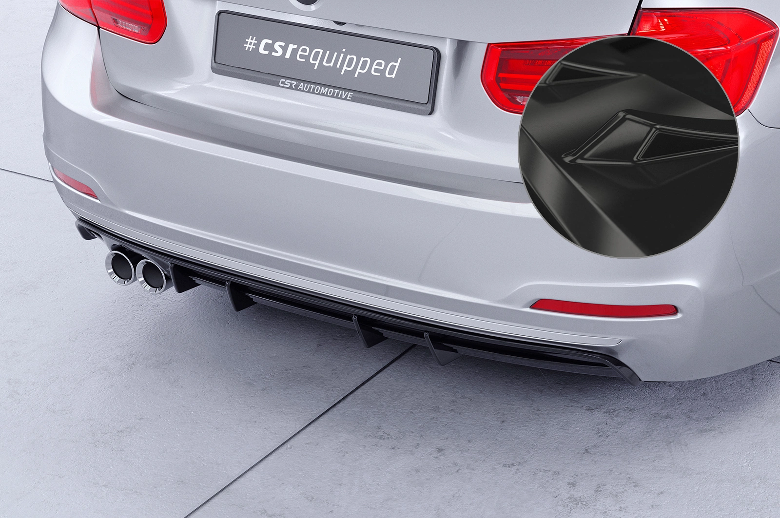 Diffuser BMW 3er F30 / F31 Limo / Touring Glans zwart