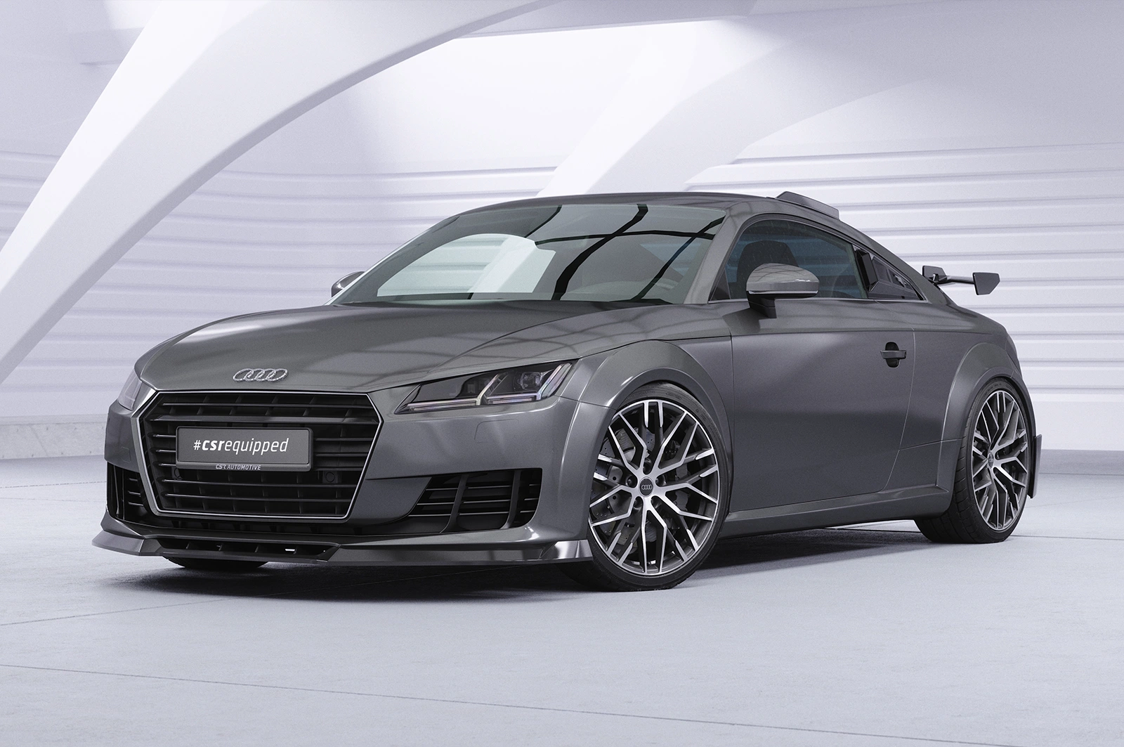 Voorspoiler passend voor Audi TT FV/8S Glans Zwart - CSR Design