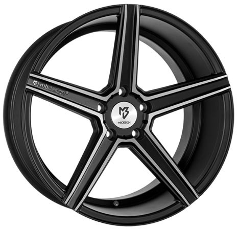 mbDESIGN KV1 Black Matt Polish 8,5x19 5x120 ET35 Velgen