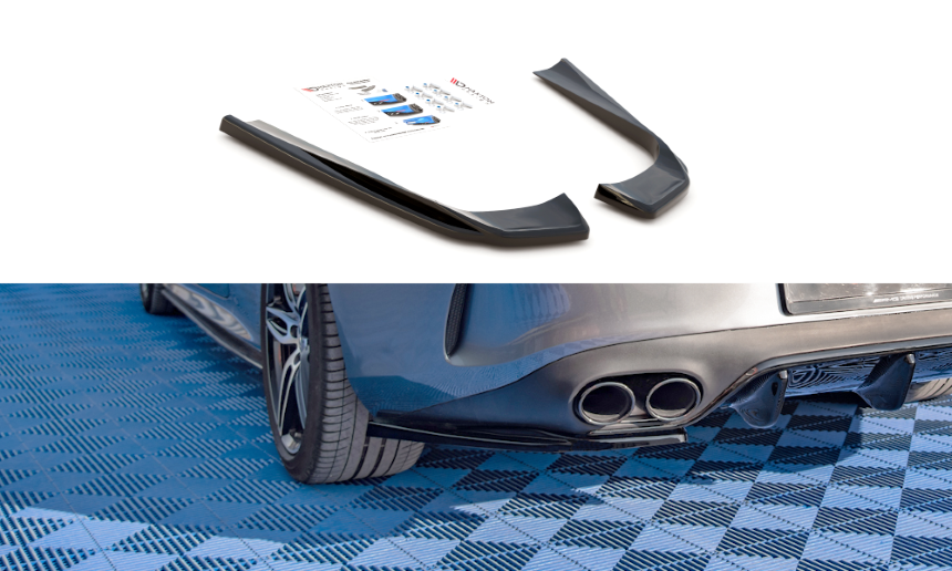 Achter zijskirts Mercedes E W213 Coupé E53 AMG Maxton Design glans zwart