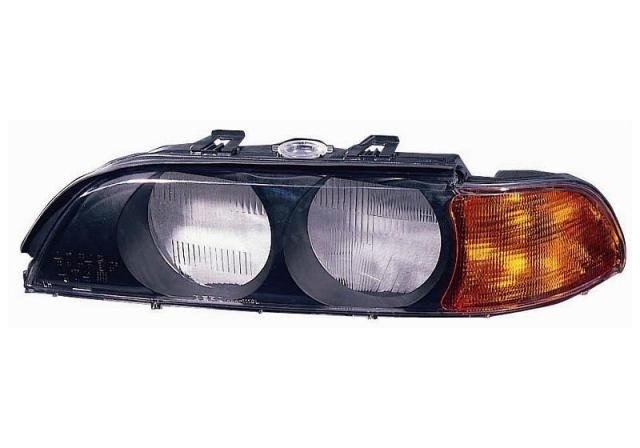 koplampglas, Hella, H7+HB3, oranje knipper, rechts,-09/2000 BMW