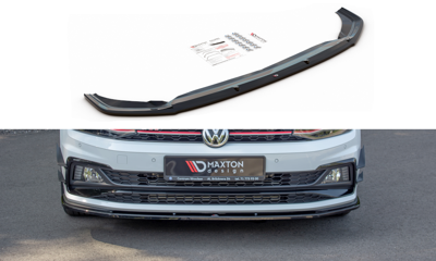 Voorspoiler passend voor VW Polo MK6 GTI Glans Zwart