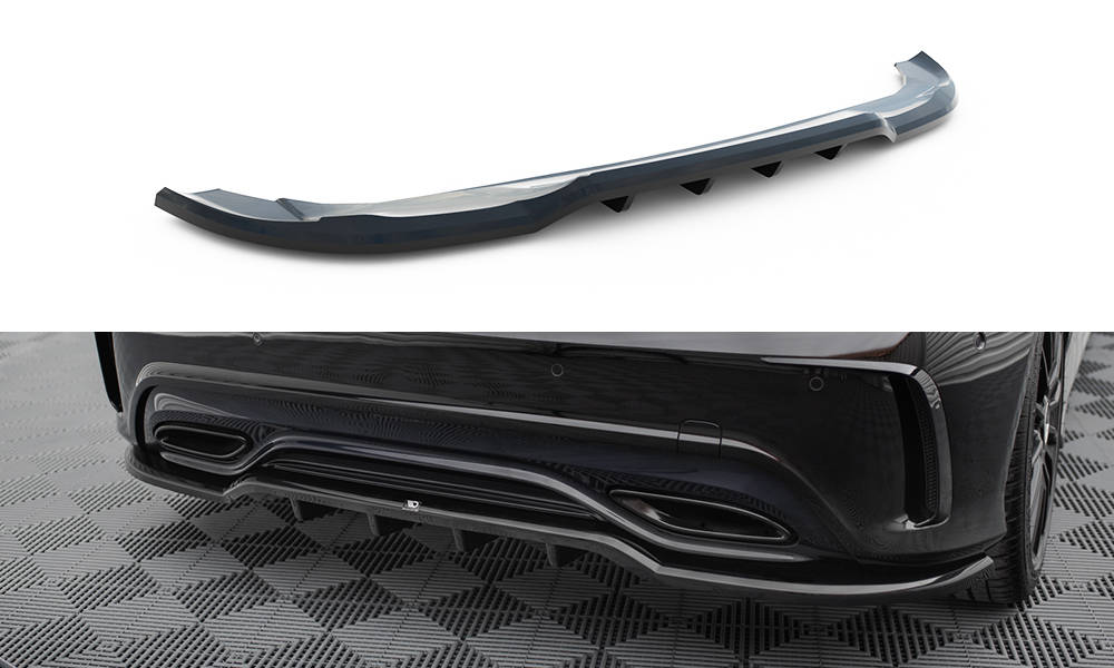 Diffuser passend voor Mercedes A Klasse AMG Line W176 FL Maxton Glans Zwart