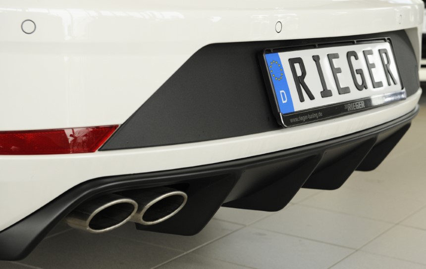Diffuser passend voor Seat Leon FR (5F) Rieger dubbele uitlaat links