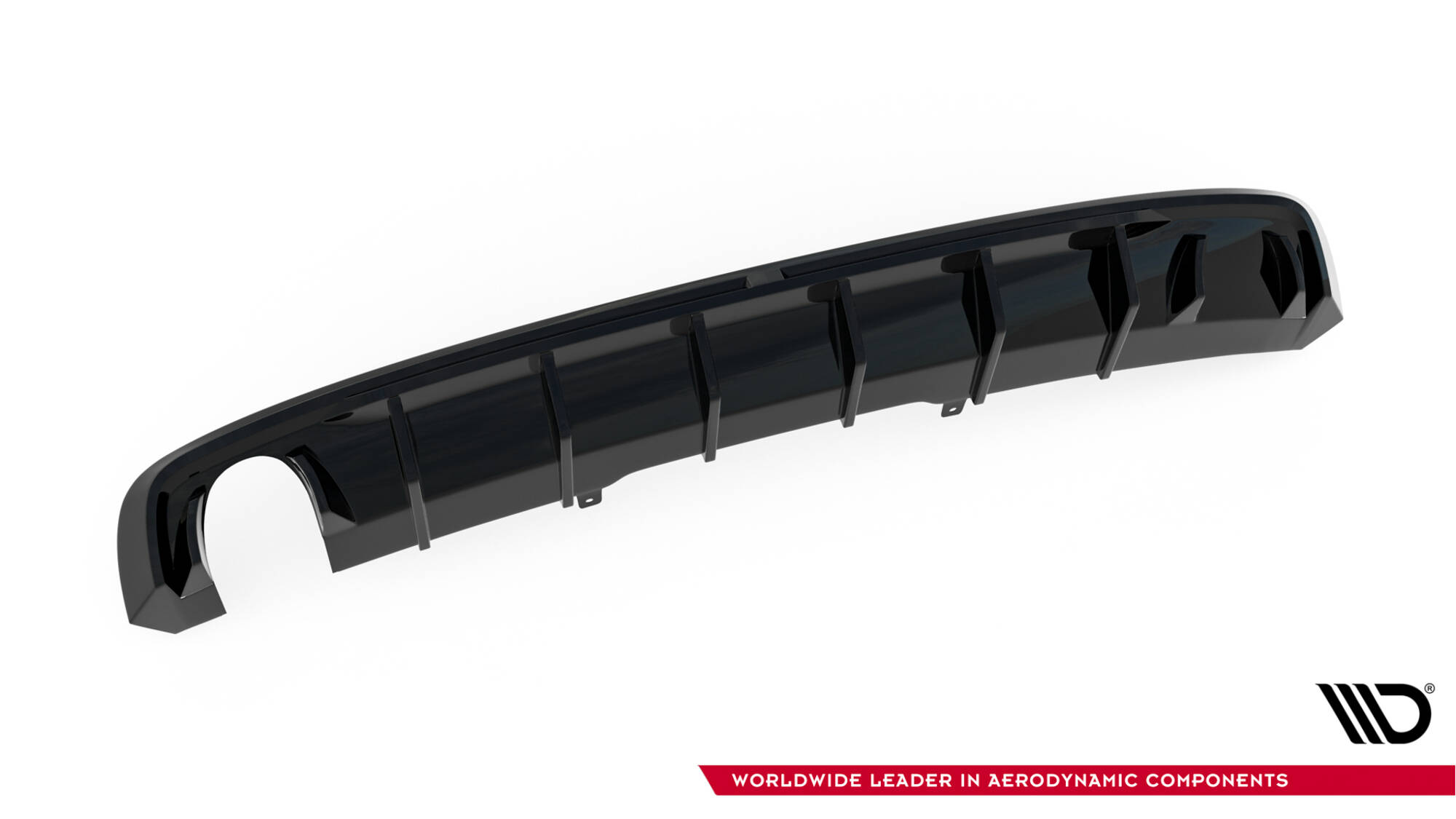 Achter Diffuser passend voor Audi A4 S-line B9 Maxton Glanzend zwart