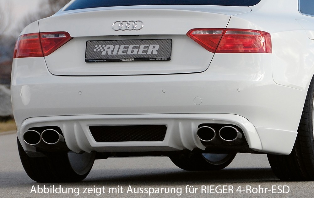 Achterbumper Diffuser passend voor Audi A5 B8/B81 07-11 Rieger Duplex