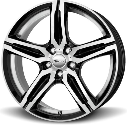 Brock B29 8x19 5x108 ET45 zwart glanzend - front polijst (SGVP)