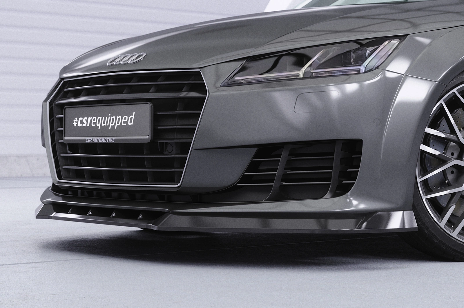 Voorspoiler passend voor Audi TT FV/8S Glans Zwart - CSR Design