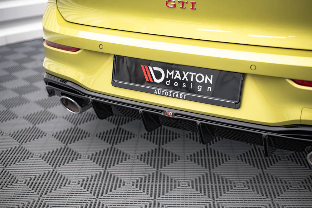 Diffuser passend voor Volkswagen Golf 8 GTI Clubsport Maxton Glans Zwart