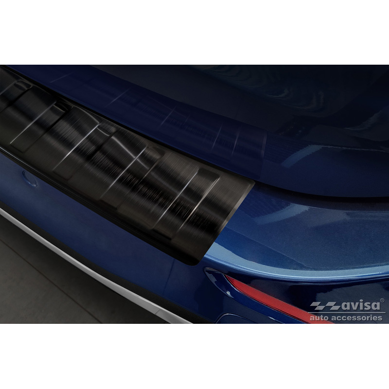 Zwart RVS Achterbumperprotector  Mercedes C-Klasse AMG Estate S206 2021- 'Ribs'