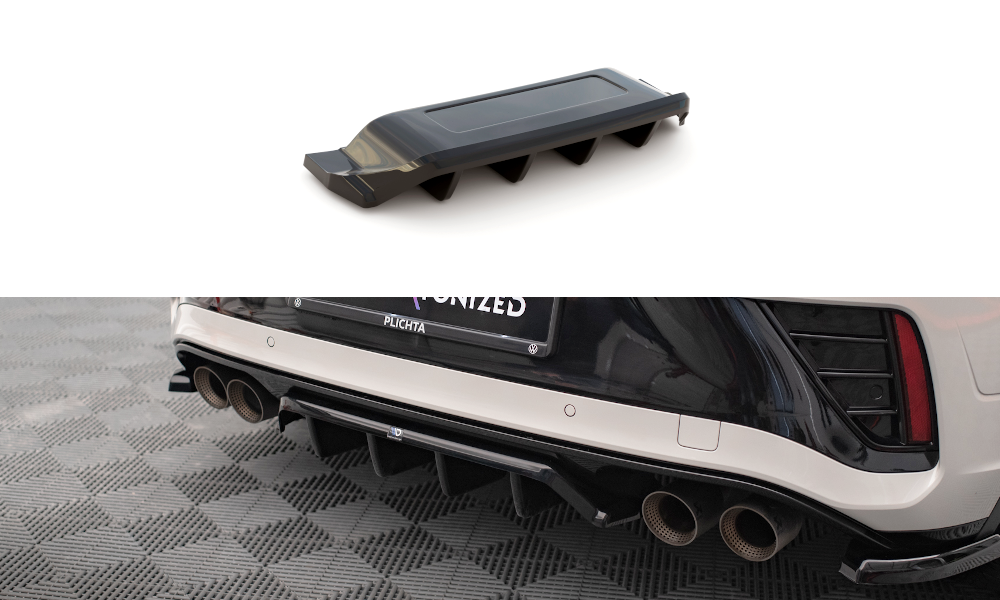 Diffuser passend voor Volkswagen T-Roc R FL Maxton Glans Zwart