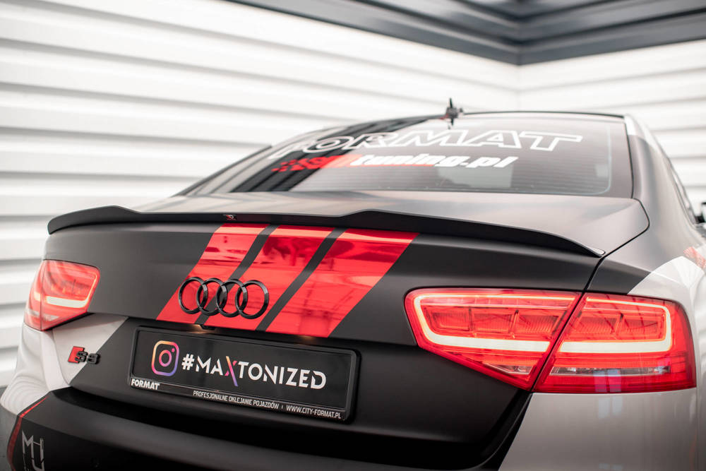 Spoiler passend voor Audi S8 D4 Maxton Glans Zwart