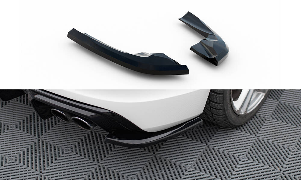 Achterzij Spoilers Audi S3 Sportback 8V Maxton Glanzend zwart