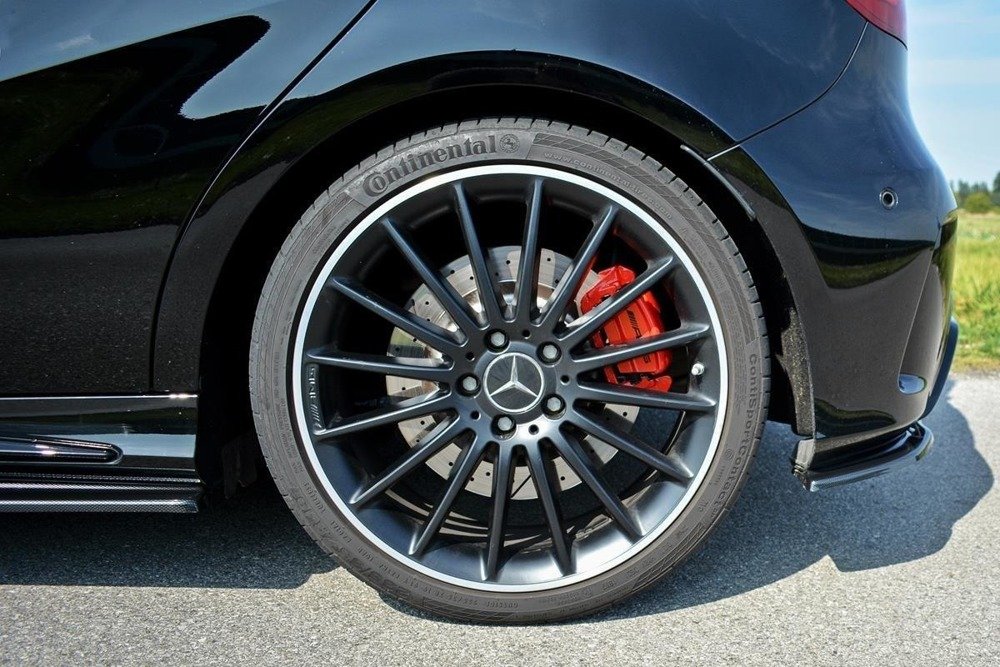 Diffuser Hoeken Mercedes W176 A45 AMG Facelift Glans Zwart
