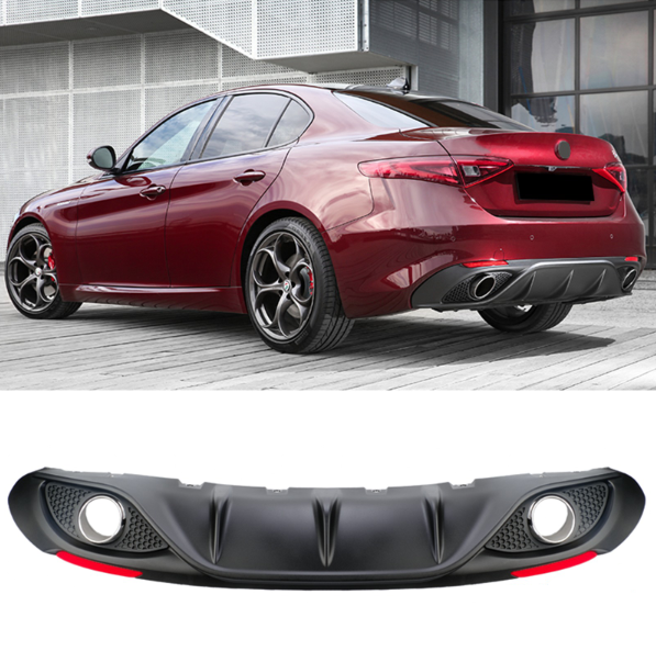 Diffuser met Sierstukken Alfa Romeo Giulia Limousine zwart