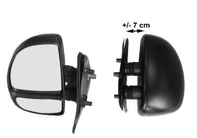spiegel, dubbel, korte arm (7 cm), links Peugeot Boxer, 1994-200
