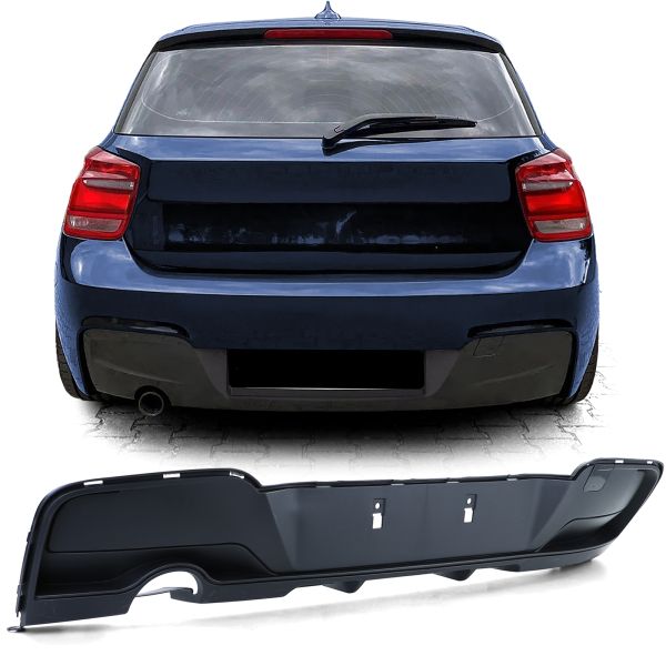 Diffuser passend voor BMW 1 Serie F20 F21 11-15 Mat Zwart