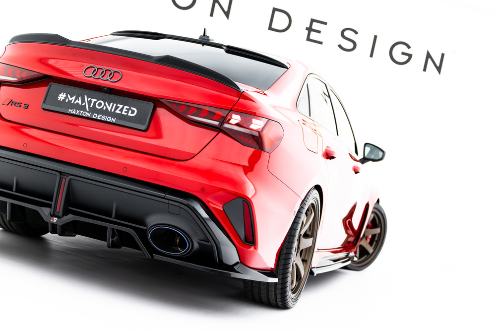 Diffuser Audi RS3 Limousine 8Y Facelift Maxton Glans Zwart