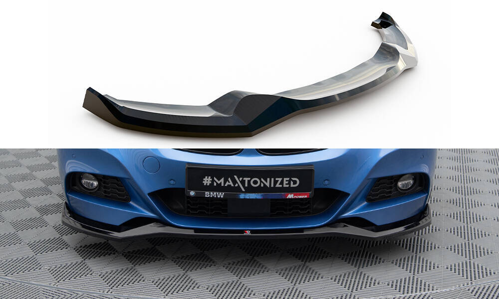 Voorspoiler V.2 BMW 3 Serie M Pakket GT F34 FL Maxton Glans Zwart