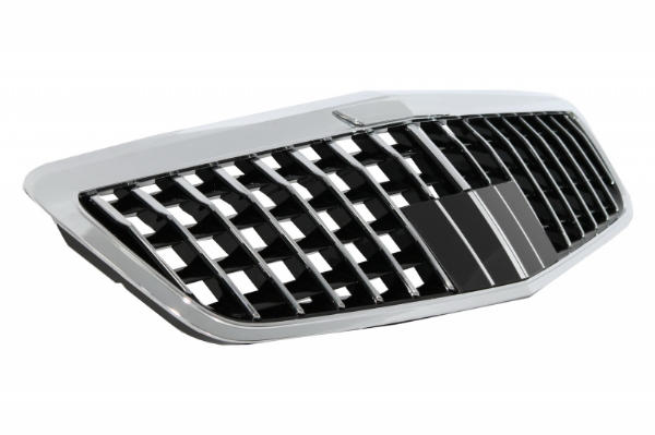 Grill passend voor Mercedes S-Klasse W221 11-13 GT Glans Zwart/Chroom
