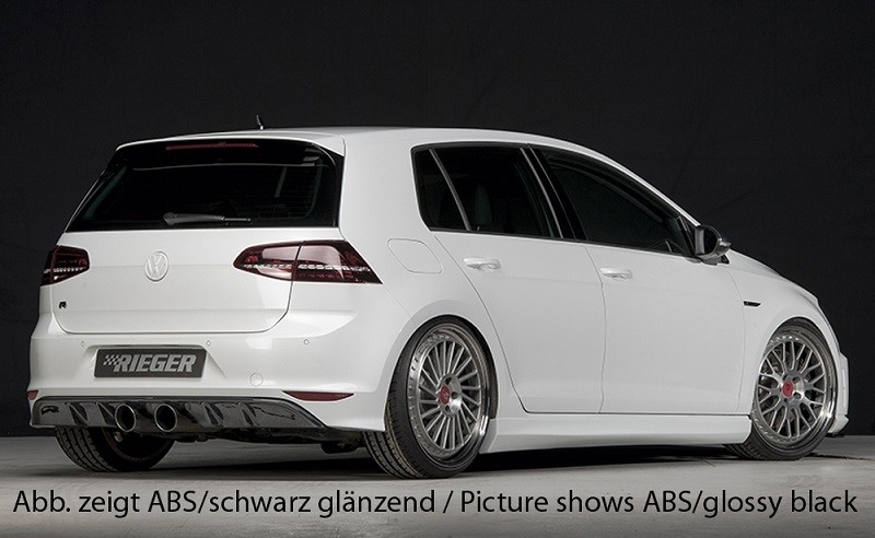 Achterbumper Diffuser Carbon-look Rieger VW Golf R VII