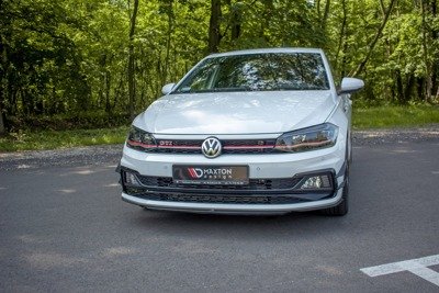 Voorspoiler passend voor VW Polo GTI Mk6 Glans Zwart