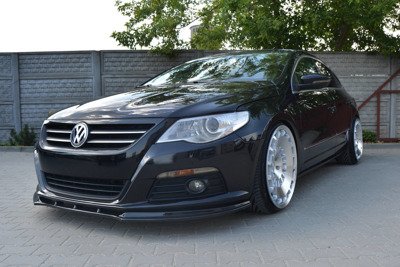 Voorspoiler passend voor VW Passat CC Glans Zwart