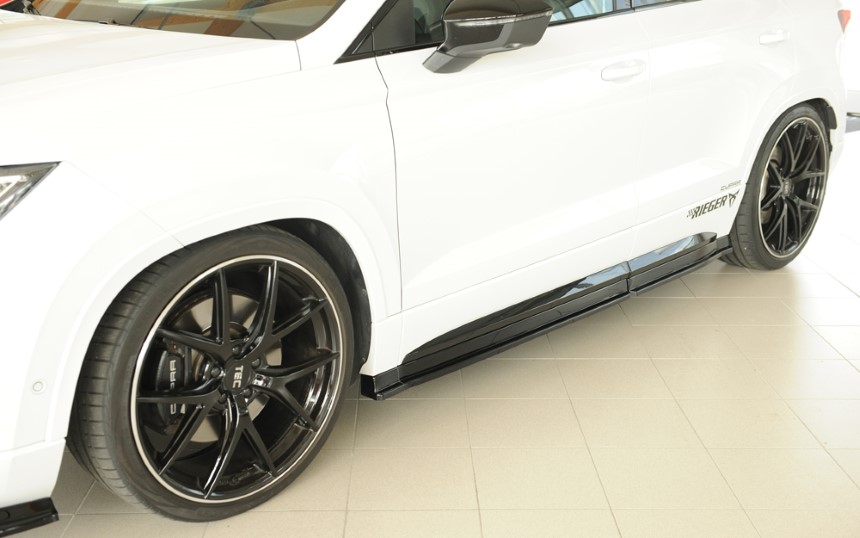 Zijskirts passend voor Seat Ateca 5FP FL Cupra Rieger Glans Zwart