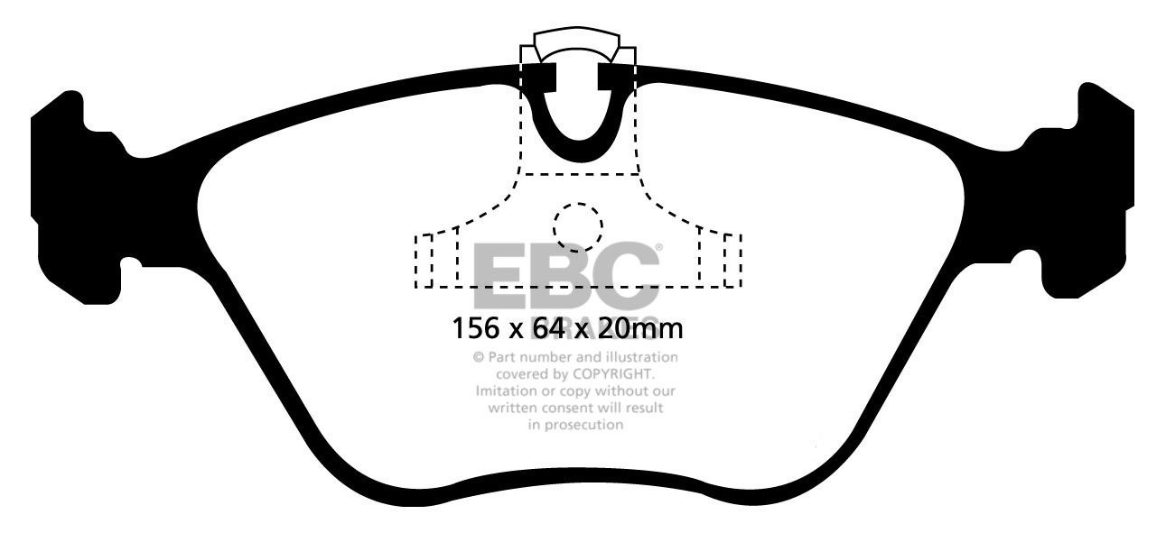 EBC Brakes AC Cobra 7.0 64-66 Remblokken voorzijde yellowstuff